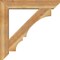 Ekena Millwork Balboa Slat Rough Sawn Bracket w/ Offset Brace, Western Red Cedar, 8"W x 42"D x 42"H BKT0806X42X42BOA06RWR - alternate 4